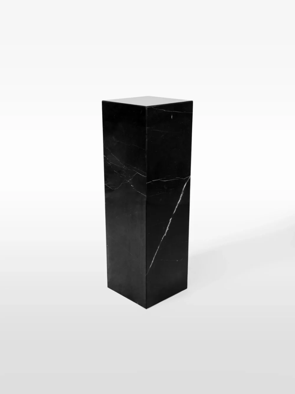 SENA, PEDESTAL EM MÁRMORE PRETO 25x80x25cm - Image 2